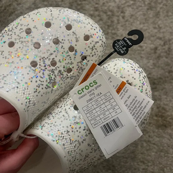 NWT Glittery Adult Unisex Crocs - Picture 3 of 4